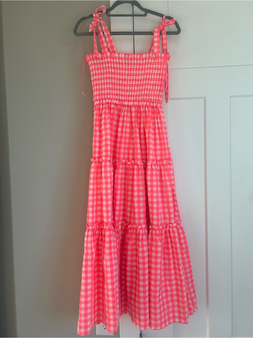 Tuckernuck Pomander Place Nellie dress electric pink gingham - Picture 3 of 8